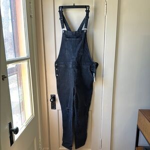 Black Denim Overalls
